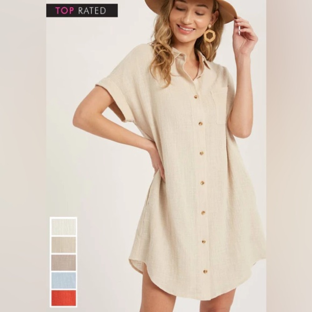 BluIvy Linen button up dress